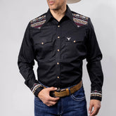 Camisa Cactus Bord Negro 126