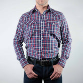 Camisa Custer Cuadros Valencia Azul/Rojo 017
