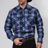 Camisa Hannover Cua Negro/Azul 336