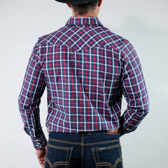 Camisa Custer Cuadros Valencia Azul/Rojo 017