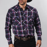 Camisa Hannover Cua Morado/Negro 339