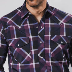 Camisa Hannover Cua Morado/Negro 339