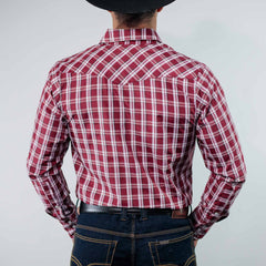 Camisa Custer Cuadros Valencia Vino/Blanco 019
