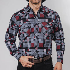 Camisa Hannover Est Punto Negro/Rojo 347