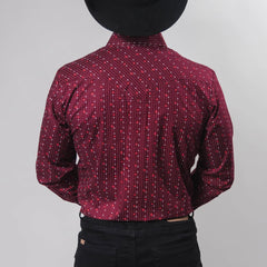 Camisa Hannover Est Punto Vino Flor/Bco 351