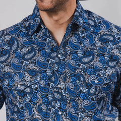 Camisa Hannover Est Amibas Azul/Blanco 367