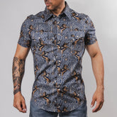 Camisa Rock&Roll MC Est Western Gris 051