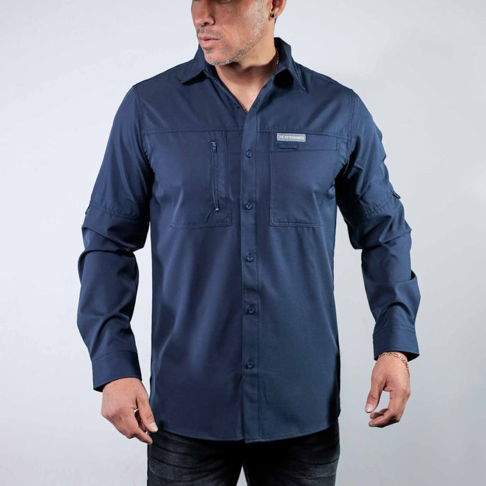 Camisa 5th Ranch Lisa Performance Azul 011