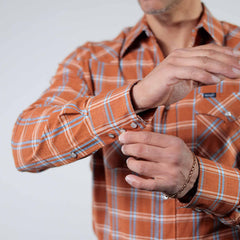 Camisa Wrangler Painted Cuadros Shedron/Blanco 260