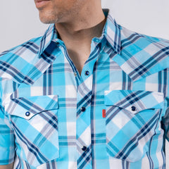 Camisa Bochi MC Cua Blanco/Celest 014