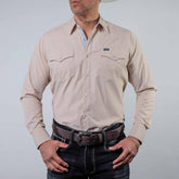 Camisa Wrangler Retro Lisa Tex Beige/Rombos 263