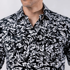 Camisa Wild Bull Est Flock Negro/Bco 080