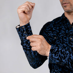 Camisa Wild Bull Est Flock Navy/Negro 081