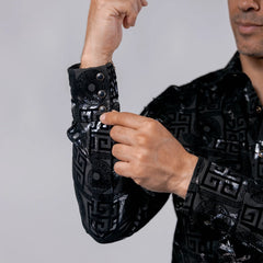 Camisa Wild Bull Est Flock Negro 083