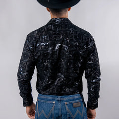 Camisa Wild Bull Est Flock Negro 083