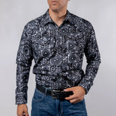 Camisa Wild Bull Est Flock Gris 085