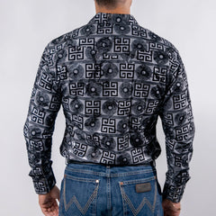 Camisa Wild Bull Est Flock Gris 085