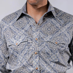 Camisa Cactus Est Amibas Azul 131