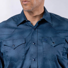Camisa 1800 West Est Punt Azul/Cel 014