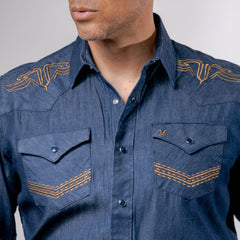Camisa 1800 West Bord Mezclilla 018