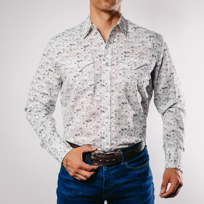 Camisa 1800 West Estampada Blanco 004
