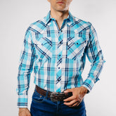 Camisa Bochi Cua Celeste/Azul 010