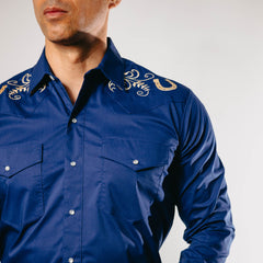 Camisa Hannover Bord Herrad Azul 310