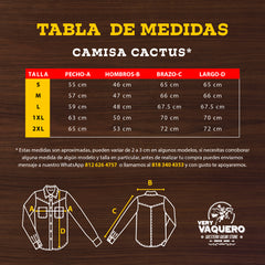 Camisa Cactus Cua Foil Blanco 078