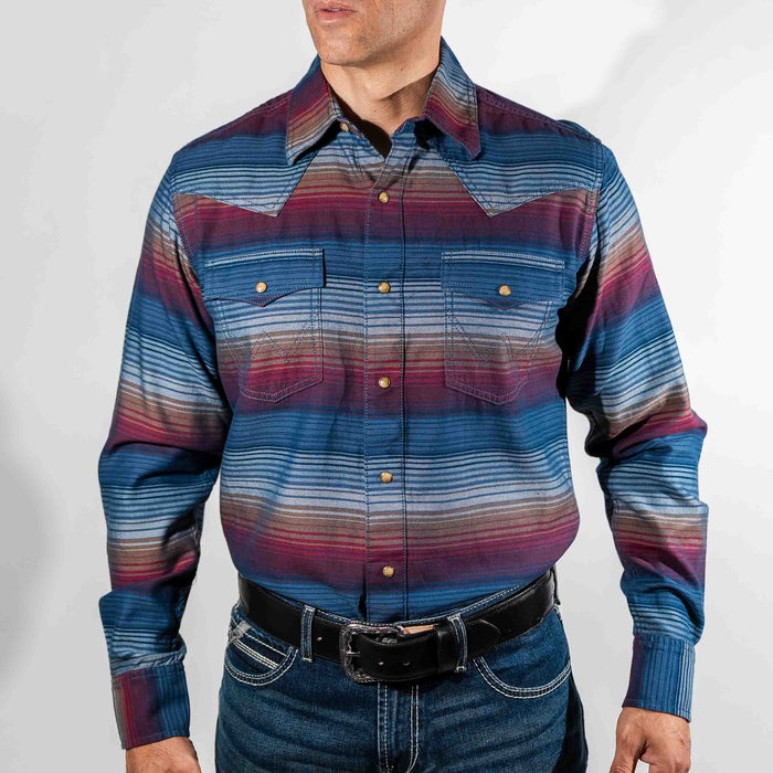 CAM WRANGLER RETRO RAYAS AZUL/VINO