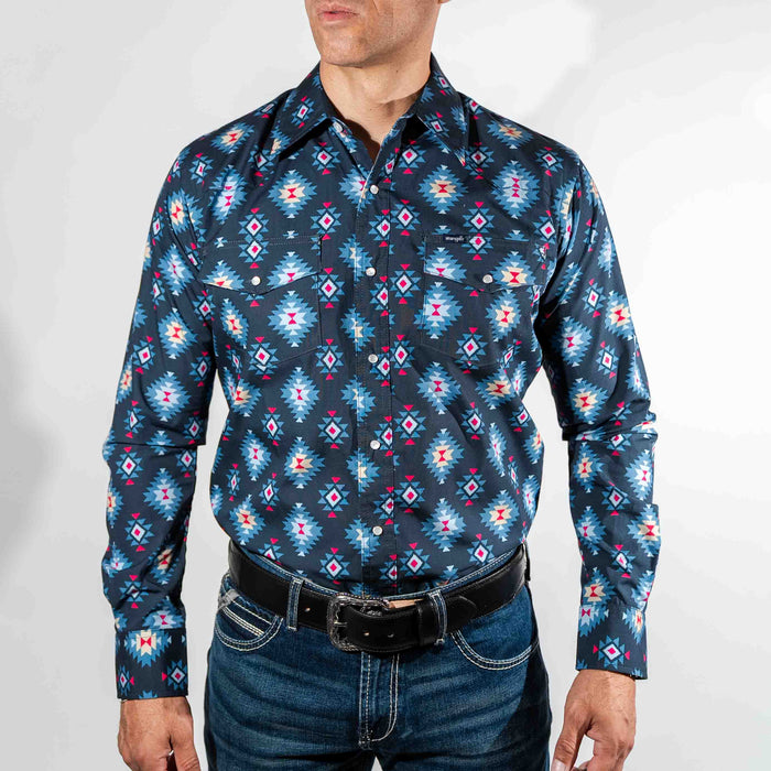 Camisa Wrangler Checotah Azul