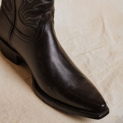 Bota Tejano Style Ramería Bora Negro Hombre 023