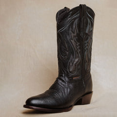 Bota Tejano Style Asher Rush Negro Hombre 030