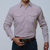 Camisa American West Est Blanco Cruz 023