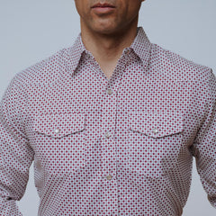 Camisa American West Est Blanco Cruz 023