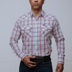 Camisa Wrangler Cua Blanco/Rojo 200