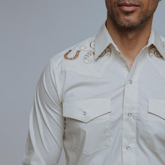 Camisa Hannover Bord Herrad Beige 266