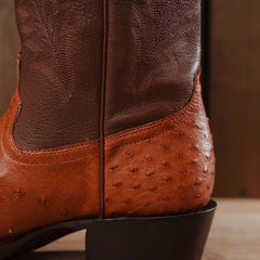 Bota Tony Lama Avestruz Brandy 006