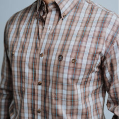 Camisa Wrangler George Strait Cua Café/Bco 228