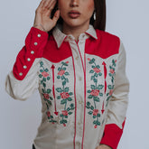 Blusa Scully Bord Perla Retro 007