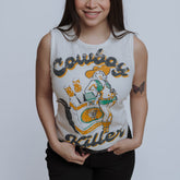 Crop Top Country Deep Cowboy Killer White 006