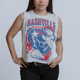 Crop Top Country Deep Nashville White 007