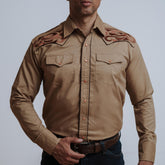 Camisa Wild Bull Bord gde Khaki Café 075