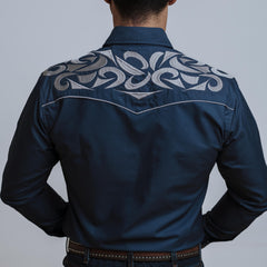 Camisa Wild Bull Bord gde Navy Plat 076