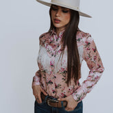 Blusa Scully Est Satin Flecos Rosa 001