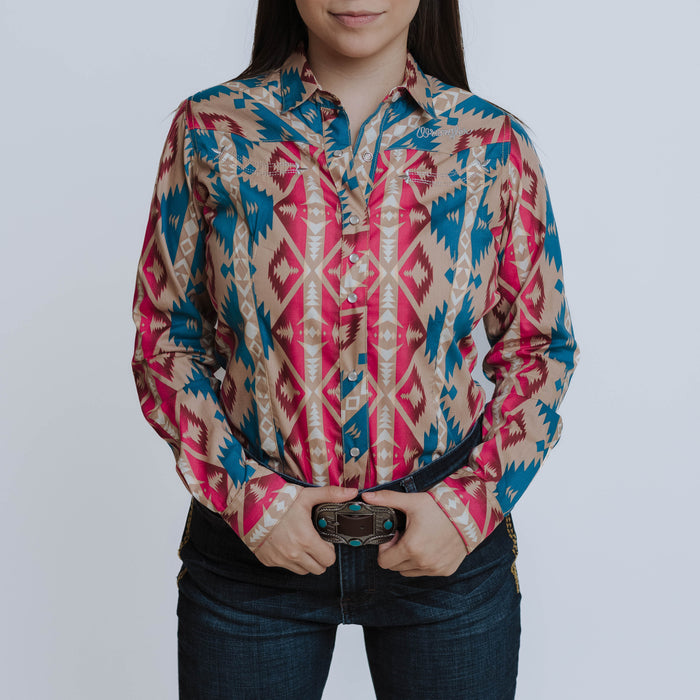 Blusa Wrangler Estampada Checotah Khaki 066