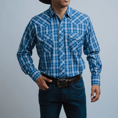 Camisa Hannover Cua Azul Blanco 321