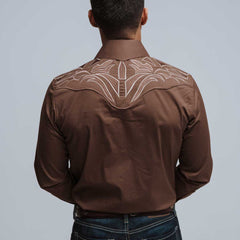 Camisa Cactus Bord Moka 086