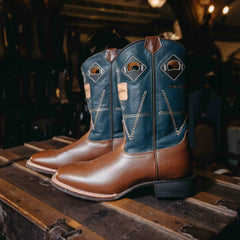 Bota Wrangler Legend Azul/Cafe H-500 003