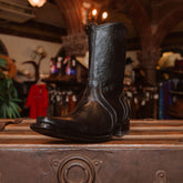 Bota Tejano Style Rush Negro Zipper Hombre 004