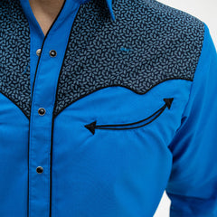 Camisa Rangers Estampada Azul Hojas 052